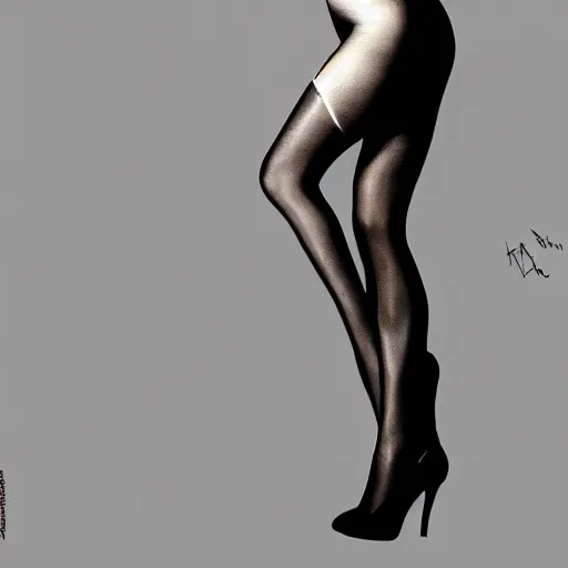 Prompt: adriana lima wearing wolford tights and loubouton heels, an ultrafine detailed painting, centered full body, featured on deviantart, fantasy art, detailed painting, anime