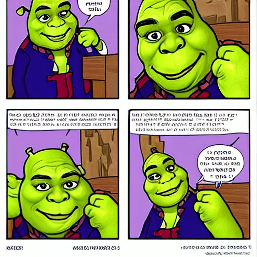 Prompt: shrek plays roulette