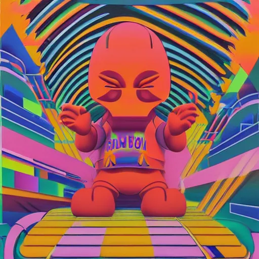 Image similar to hiphop cover by shusei nagaoka, kaws, david rudnick, airbrush on canvas, pastell colours, cell shaded, 8 k - h 7 0 4