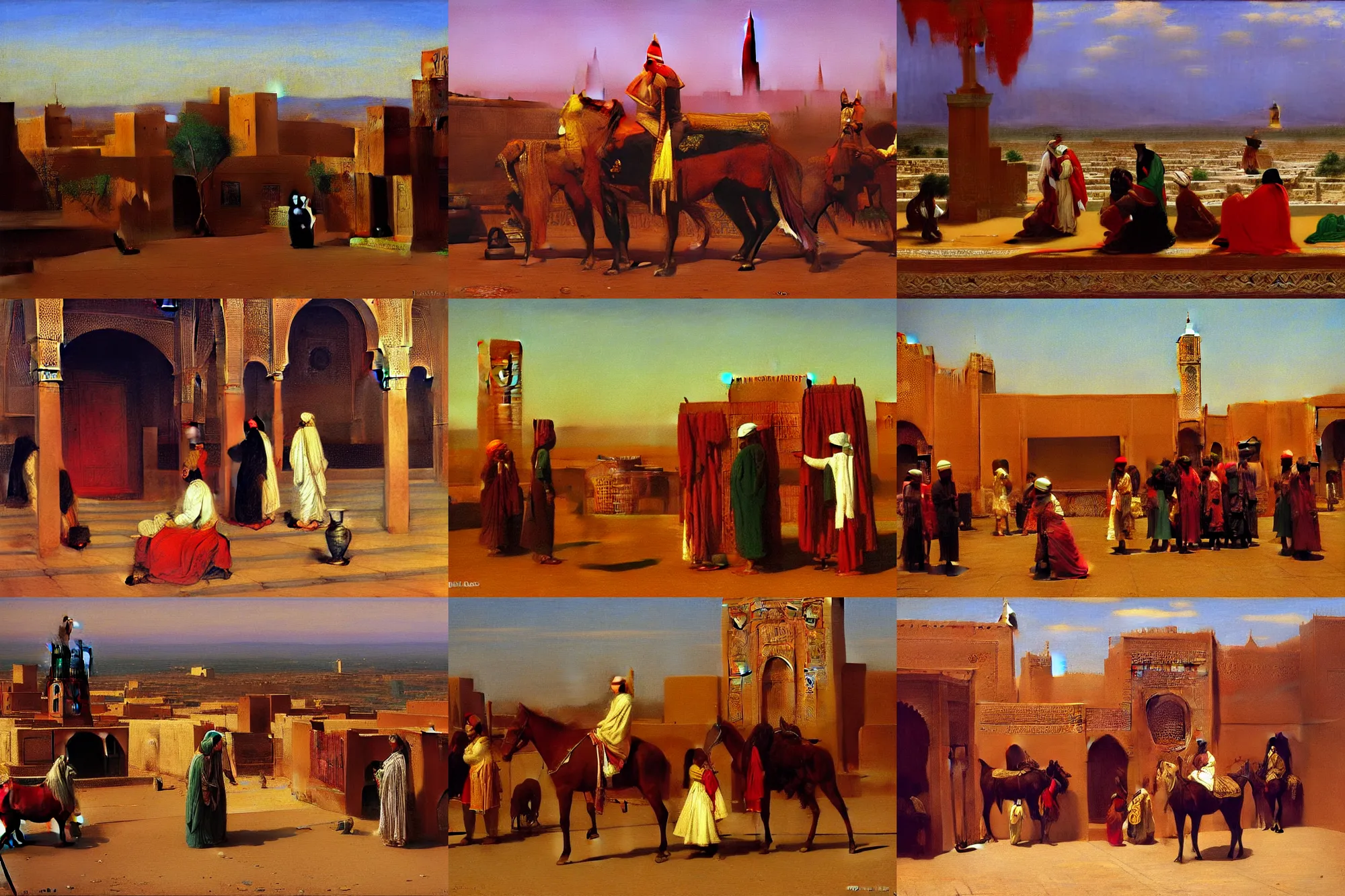 Prompt: morocco in queens new york, Jean-Leon Gerome