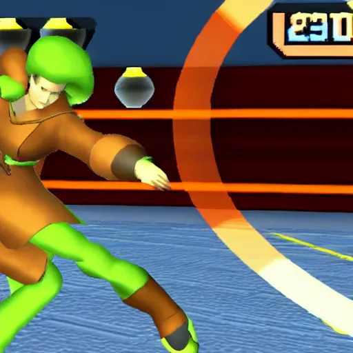 Prompt: Captain Janeway as a fighter in Super Smash Bros Melee, gameplay screenshot