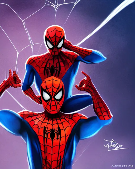 Poster Spiderman Dessin Style Super Hero Comics wall art - A4