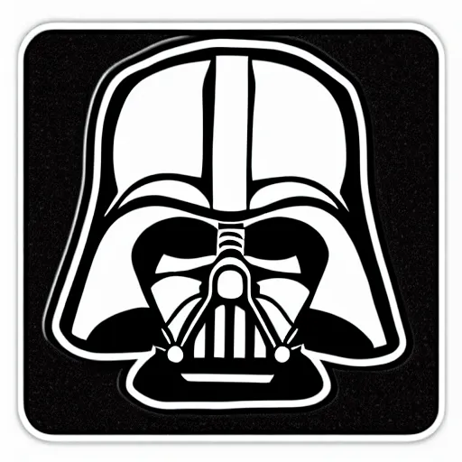 Image similar to symmetrical die cut sticker, darth vader