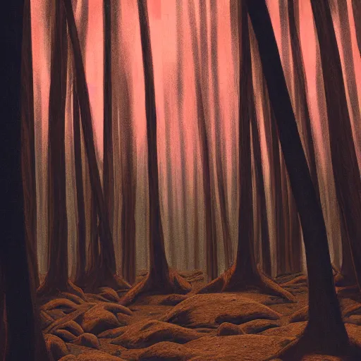 Prompt: a forest on a mars landscape