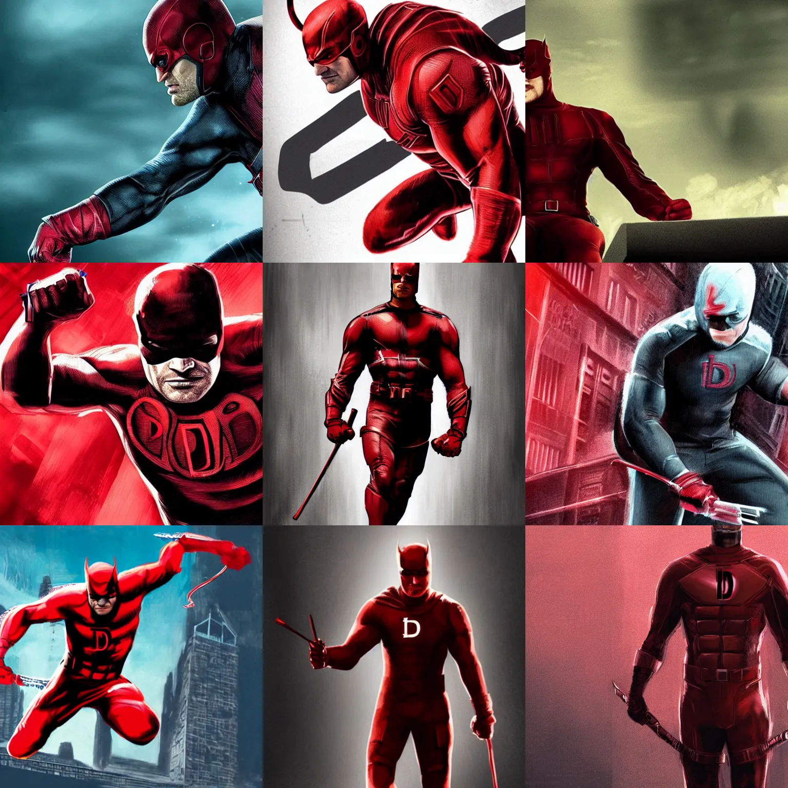 Prompt: daredevil concept art 4 k