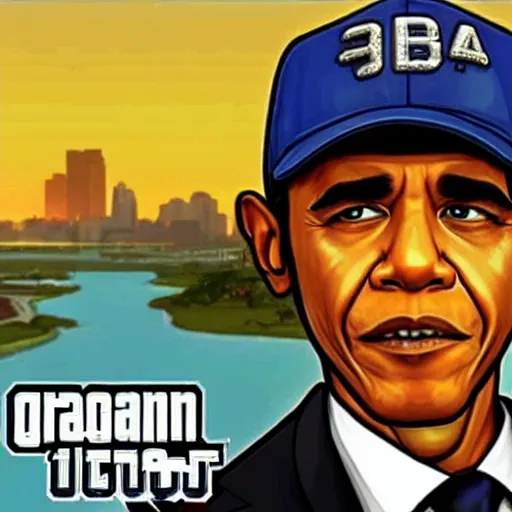 Prompt: Barrack Obama as an NPC in Grand Theft Auto: San Andreas