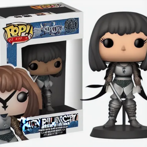 Prompt: girl with medieval armor sad pop mart city of night series figurine toy design