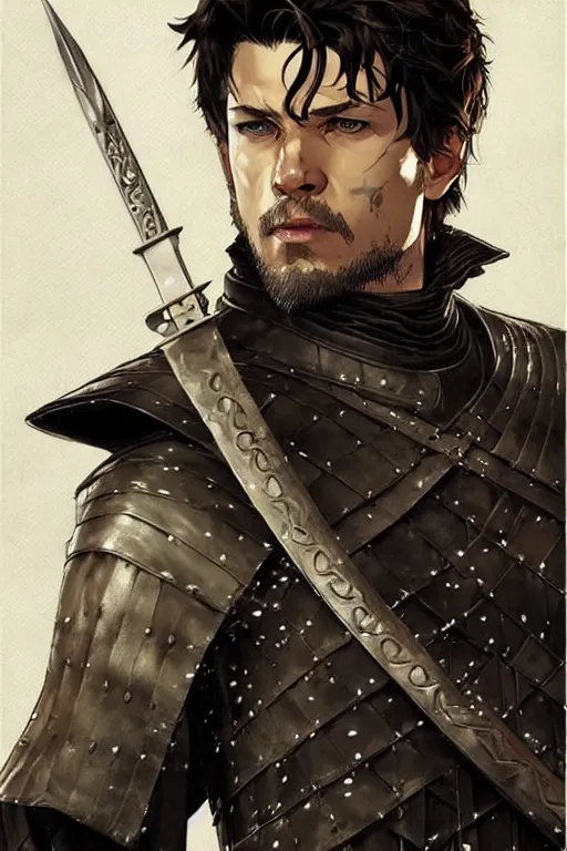 Image similar to attractive man, game of thrones, painting by j. c. leyendecker, yoji shinkawa, katayama bokuyo