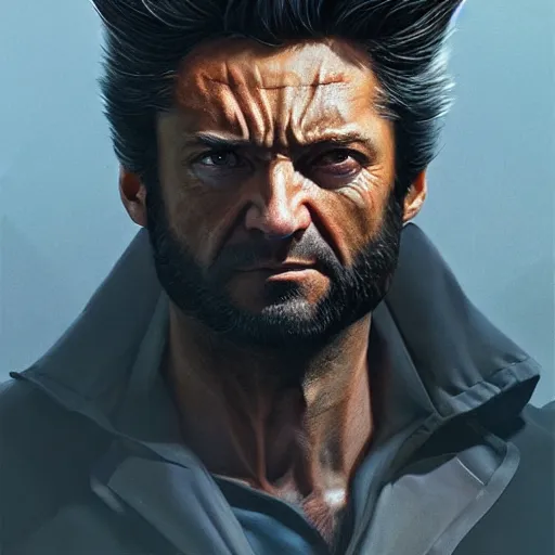 Image similar to wolverine in costumem starring into the camera, fixed eyes, cinematic, surreal, dramatic lighting, face, detailed, intricate, elegant, highly detailed, digital painting, artstation, chalk, concept art, smooth, sharp focus, illustration, art by sam spratt,