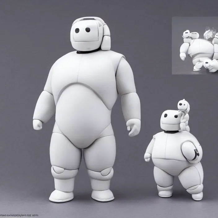 Prompt: a detailed figure of baymax, first 4 figures, detailed product photo