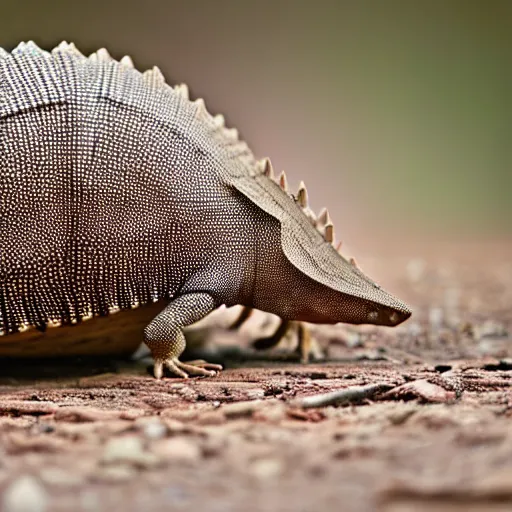 Image similar to a lizzard - armadillo - hybrid, animal photography