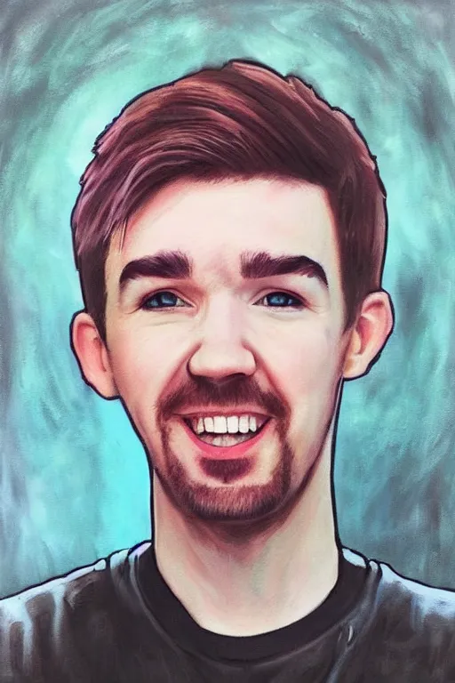 Prompt: Sean McLoughlin, Jacksepticeye, Irish Youtuber, solo portrait, let's gooooo! 🎨🖌️