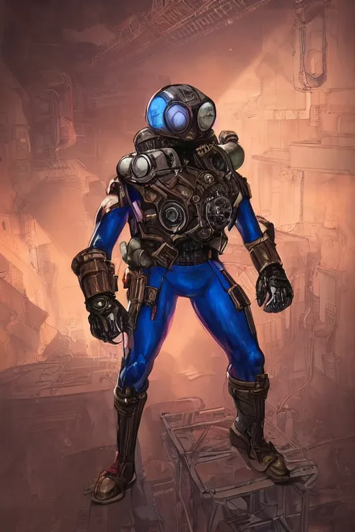 Prompt: spiderman futurist steampunk fallout 7 6 power armor, hyper realistic, art cover, official fanart behance hd artstation by jesper ejsing,, that looks like it is from borderlands and by feng zhu radiating a glowing aura global illumination ray tracing hdr