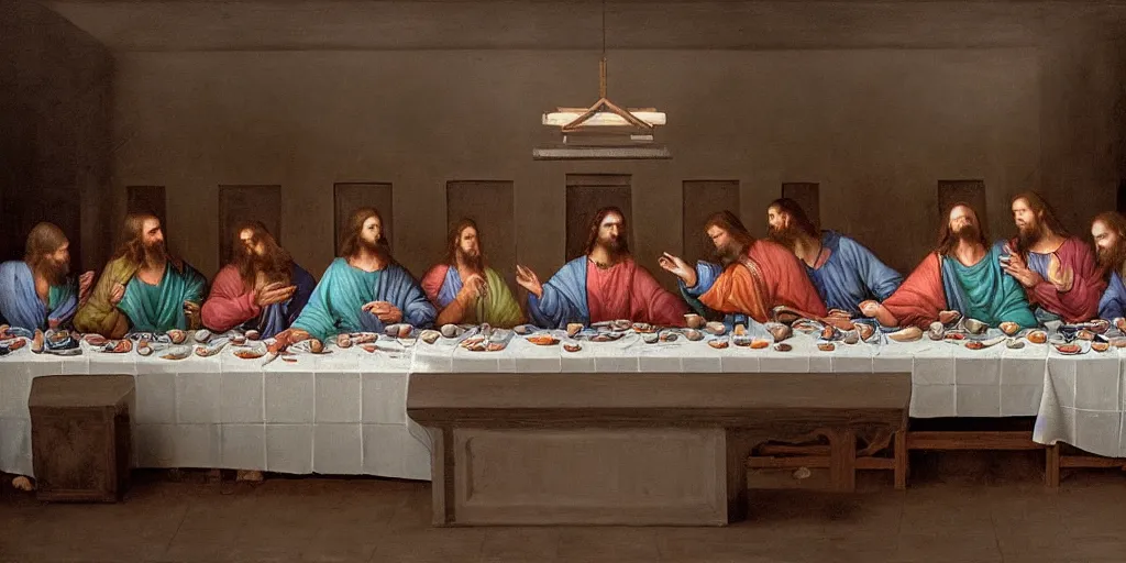 Prompt: the last supper, cinematic feeling, joseph zbukvic