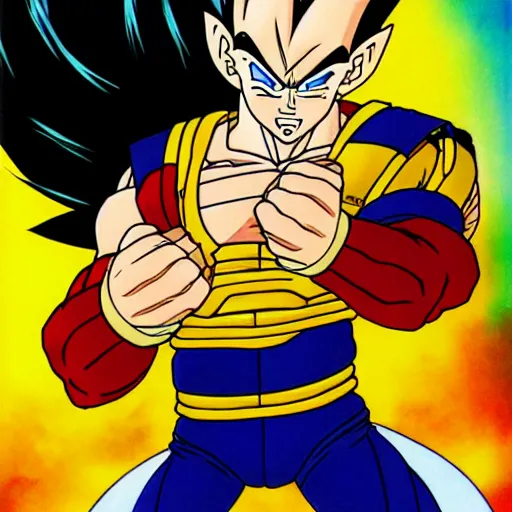 Image similar to portrait of vegeta, by akira toriyama