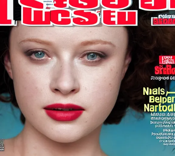 Prompt: Thora Birch on sports Illustrated swimsuit cover, XF IQ4, 150MP, 50mm, F1.4, ISO 200, 1/160s, natural light