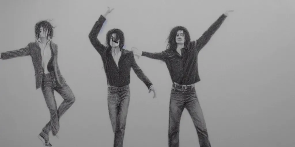 drawings of michael jackson dancing