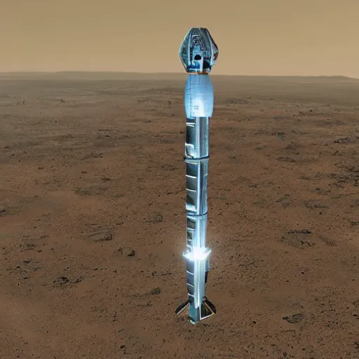 Image similar to space elevator on Mars