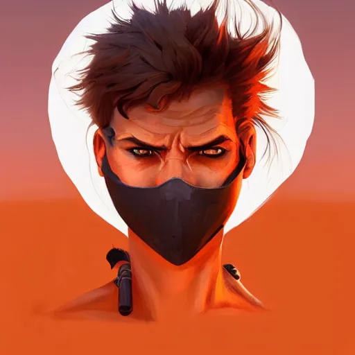 Image similar to face icon stylized minimalist mad max : fury road, loftis, cory behance hd by jesper ejsing, by rhads, makoto shinkai and lois van baarle, ilya kuvshinov, rossdraws global illumination