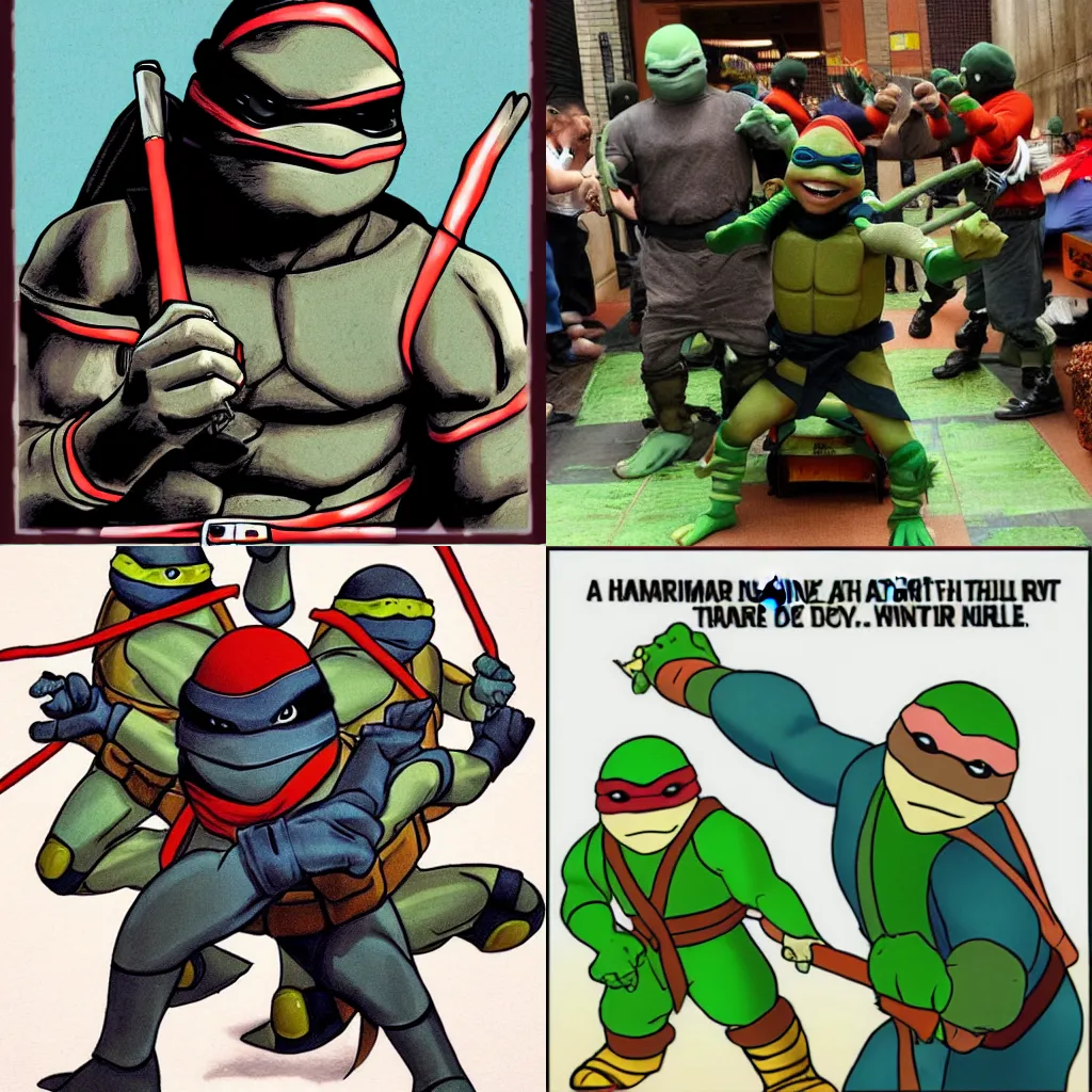 Prompt: Imagine you are a ninja turtle