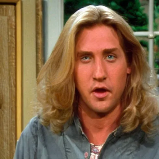 Image similar to beautiful long blond haired man starring in everybody loves raymond