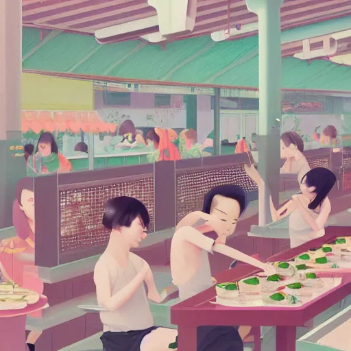 Image similar to a hawker centre by hsiao ron cheng