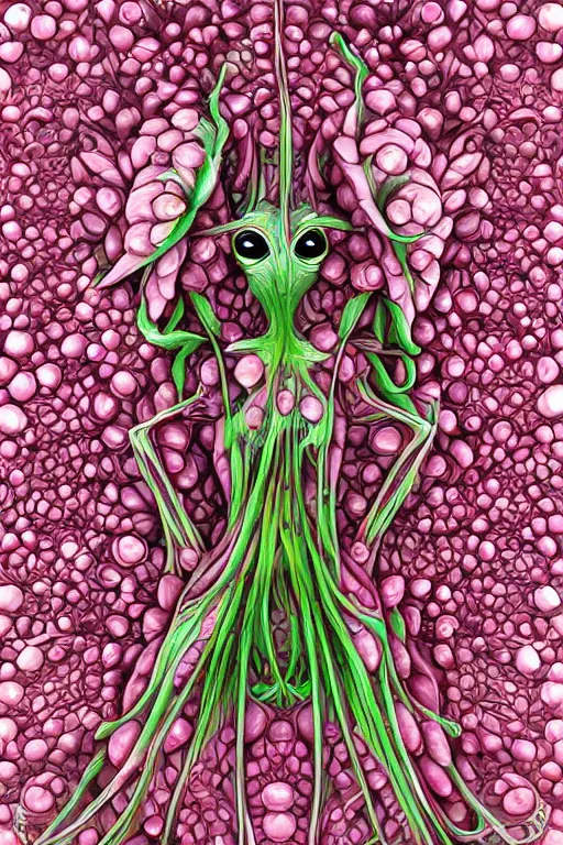 Image similar to radish humanoid, symmetrical, highly detailed, digital art, sharp focus, trending on art station, anime art style