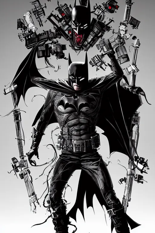 Image similar to the batman who laughs, comic strip style, dynamic lighting, fantasy concept art, trending on art station, stunning visuals, creative, cinematic, portrait, ultra detailed