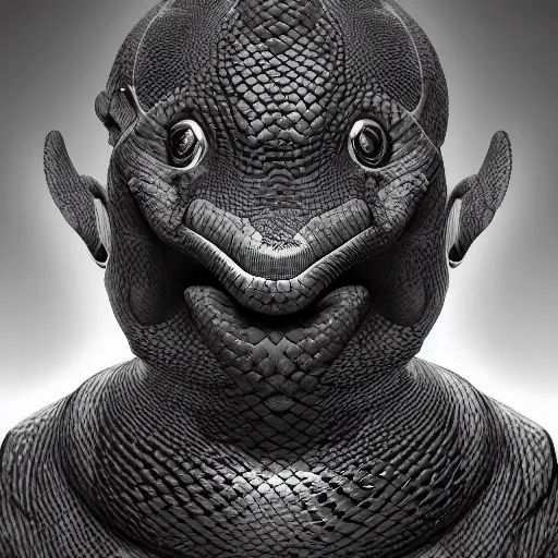 Prompt: a man with a head of snake, highly detailed, digital art, smooth, 8k