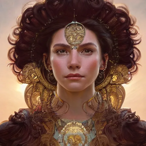 Image similar to perfectly-centered-Portrait of a Goddess, intricate, highly detailed, digital painting, artstation, concept art, smooth, sharp focus, illustration, Unreal Engine 5, 8K, art by artgerm and greg rutkowski and alphonse mucha