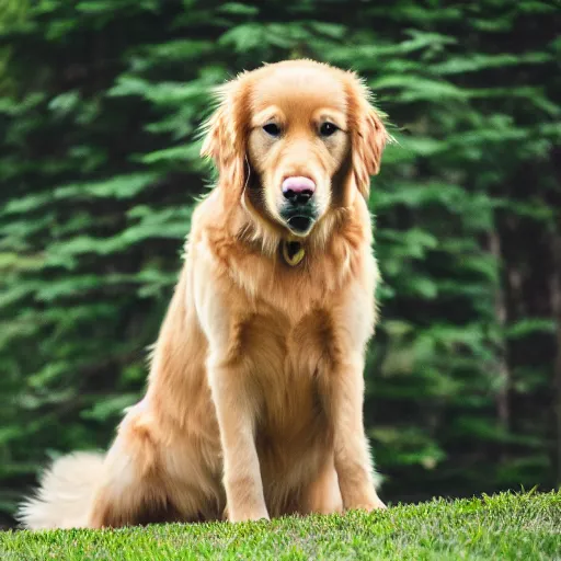 Prompt: golden retriever, dog, depth of field, centered, photo