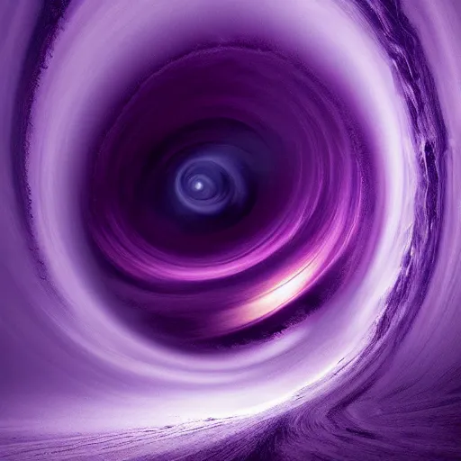 Image similar to amazing landscape photo of a purple tornado in the shape of a vortex by marc adamus, digital art, beautiful dramatic lighting