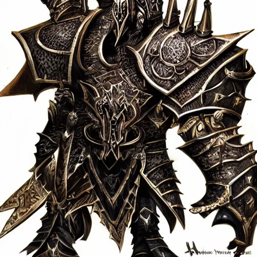 Image similar to heavy knight concept art inspired by archaon the everchosen, dark fantasy, intricate, highly detailed