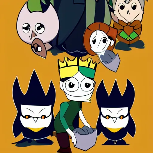 Prompt: king from the owl house series, 2 d animation