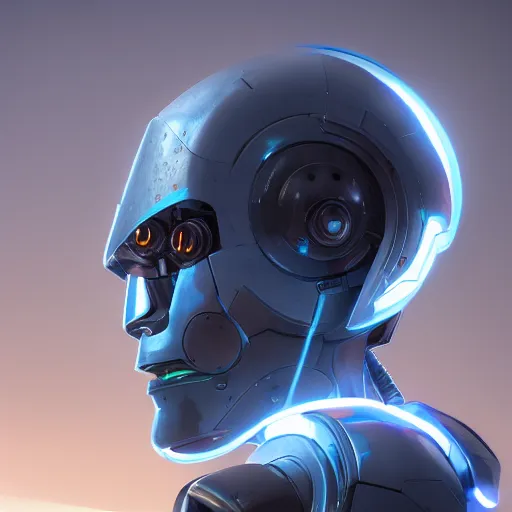 Image similar to portrait of robot, 8 k uhd, unreal engine, octane render in the artstyle of finnian macmanus, john park and greg rutkowski