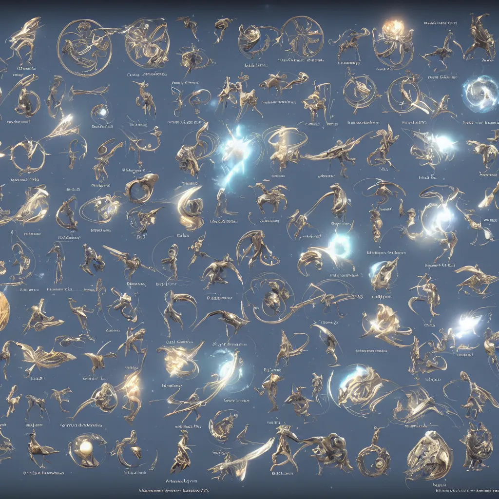 Image similar to astrological signs, futuristic, unreal engine