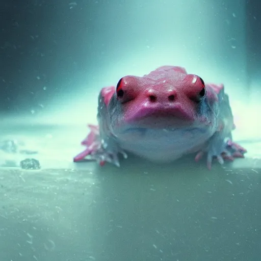 Image similar to a closeup shot of an axolotl, dramatic lighting, cinematic, extremly high detail, photorealistic, cinematic lighting, artstation