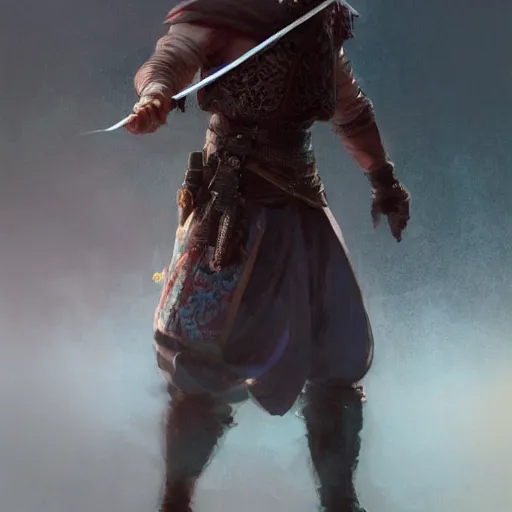 Prompt: a photorealistic dramatic fantasy render of a handsome man carrying a rough heavy sword drippig with blood and clasical japanese kimono by wlop, artgerm, greg rutkowski, alphonse mucha, beautiful dynamic dramatic dark moody lighting, shadows, cinematic atmosphere, artstation, concept design art, octane render, 8 k