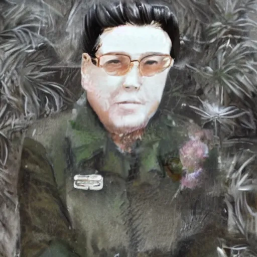 Image similar to a close - up portrait of kim jong - il