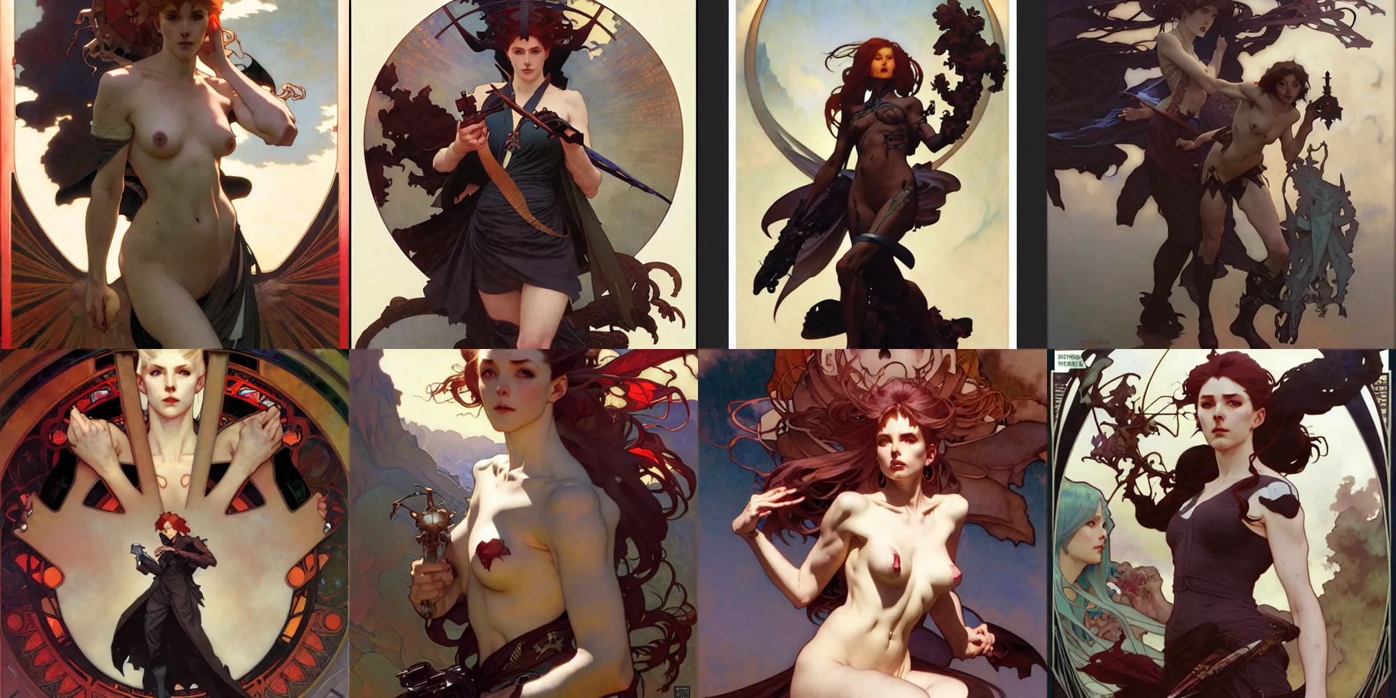 Prompt: art by John Collier and Albert Aublet and Krenz Cushart and Artem Demura and Alphonse Mucha and Stephen Hickman and James Gurney and Hiromasa Ogura Ghost and greg rutkowski and greg hildebrandt