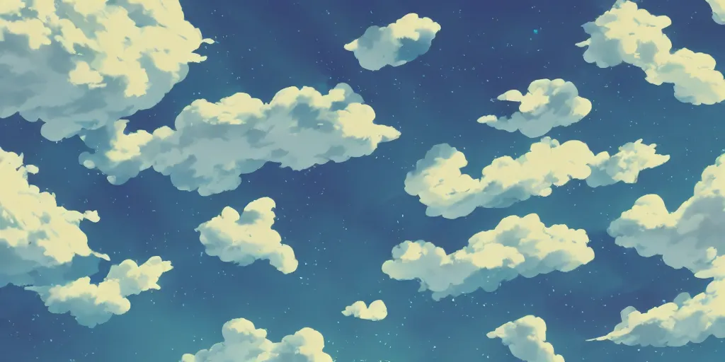 Image similar to A background for an anime-themed social media profile sky bright clouds bloom effect from Skyrim blender studio ghibli clouds