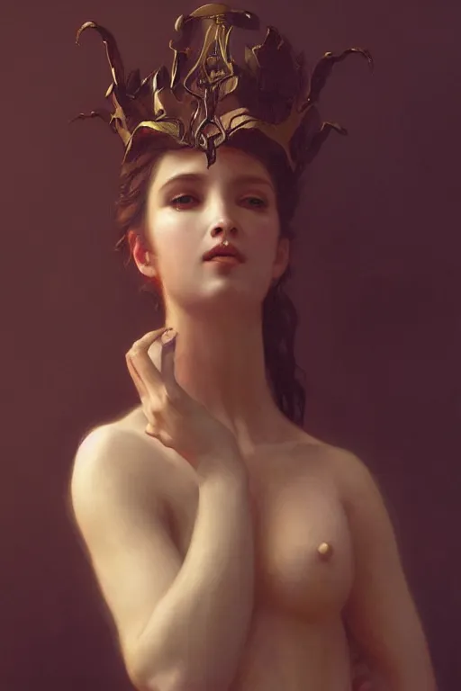 Image similar to Venomous Queen painted by William-Adolphe Bouguereau and Charlie Bowater, trending on artstation, artstationHD, artstationHQ, 4k, 8k