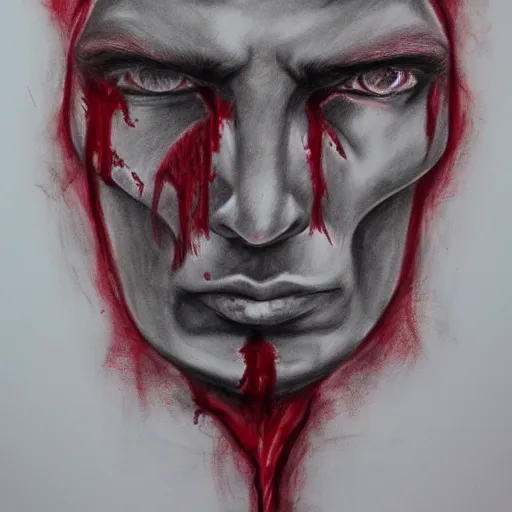 Image similar to BLOOD GOD, PENCIL painting