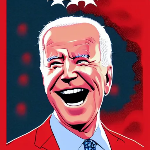 Prompt: joe biden as a volcano spewing lava out of his mouth