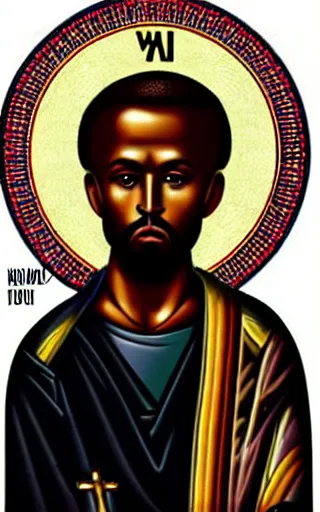 Prompt: kanye west orthodox icon