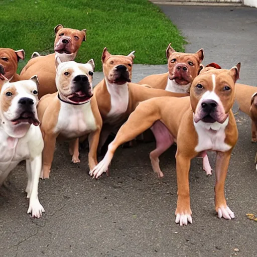 Prompt: explosion of pitbulls