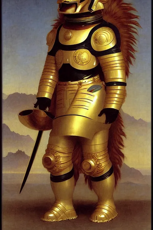 Image similar to portrait of a evil lion astronaut with chinese dragon armor and helmet, majestic, solemn, by bouguereau