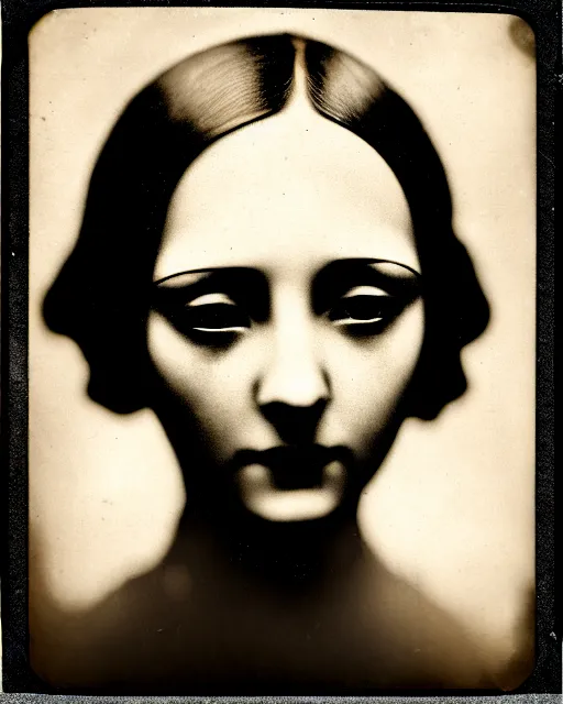 Image similar to [ [ [ [ tintype ] ] ] ] black and white dreamy young beautiful female artificial intelligence, metropolis, cinematic, rim light, bokeh, photo - realistic, elegant, high detail, 8 k, masterpiece, photo taken in 1 9 3 0