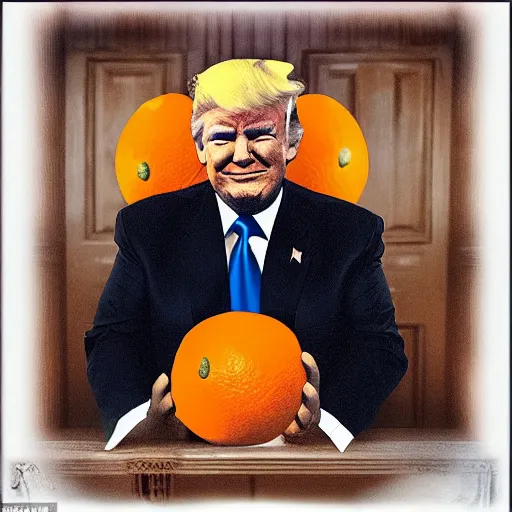 Image similar to trump as an orange