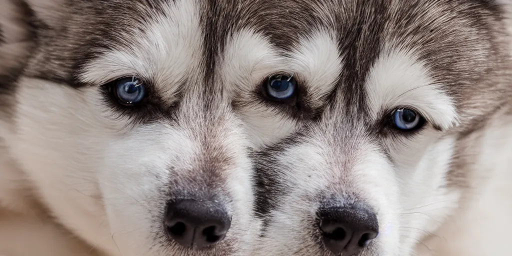 Image similar to 3 5 mm lens sony a 3 shot husky adorable 4 k ultra - hd